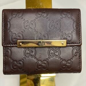 Authentic Gucci Guccisima short card wallet